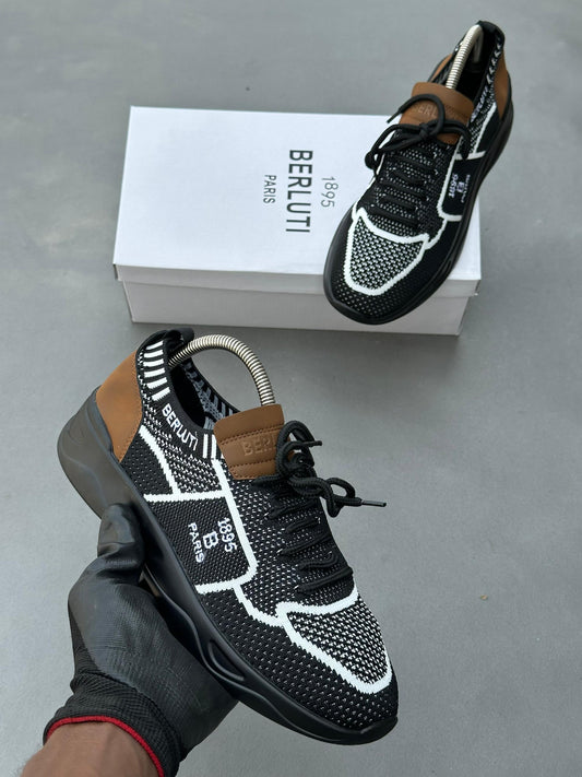 Baskets de luxe pour homme Berluti, pointures 41 à 46 (Noir)