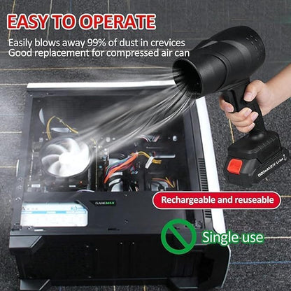 Puissant Souffleur d'air portable, dépoussiéreur à air sans fil Turbo haute pression, rechargeable avec 2 batteries de 48V