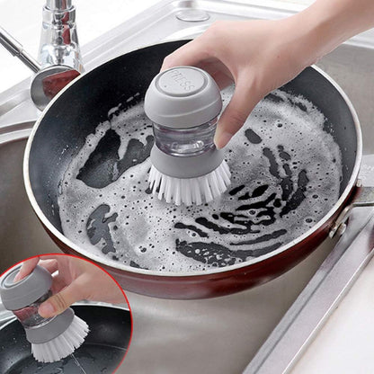 Brosse à vaisselle avec distributeur de liquide vaisselle, accessoire de cuisine, outil de nettoyage