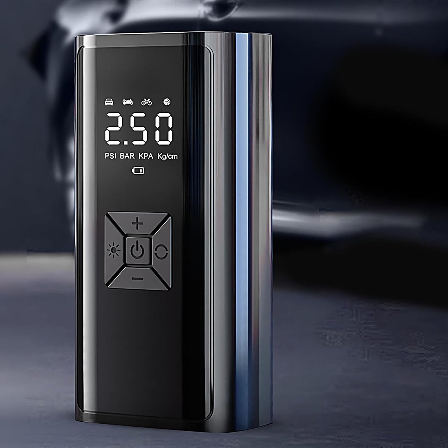 Pompe à air, gonfleur pour pneus sans fil avec écran LED pour voiture, vélo, moto, camping-car, urgence, voyage, camping