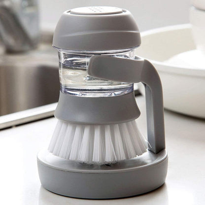 Brosse à vaisselle avec distributeur de liquide vaisselle, accessoire de cuisine, outil de nettoyage