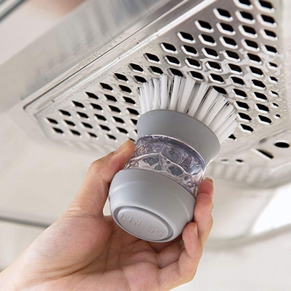 Brosse à vaisselle avec distributeur de liquide vaisselle, accessoire de cuisine, outil de nettoyage