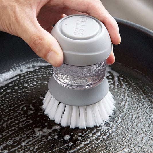 Brosse à vaisselle avec distributeur de liquide vaisselle, accessoire de cuisine, outil de nettoyage
