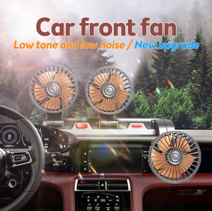 Ventilateur de voiture 360 ° réglable 3 tête ventilateur d'air automobile ventilateur électrique voiture ventilateur silencieux pour bureau à domicile et voiture