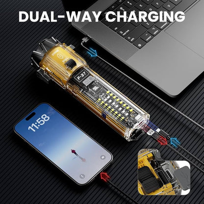 Lampe Torche de Sécurité d'urgence Multifonctions