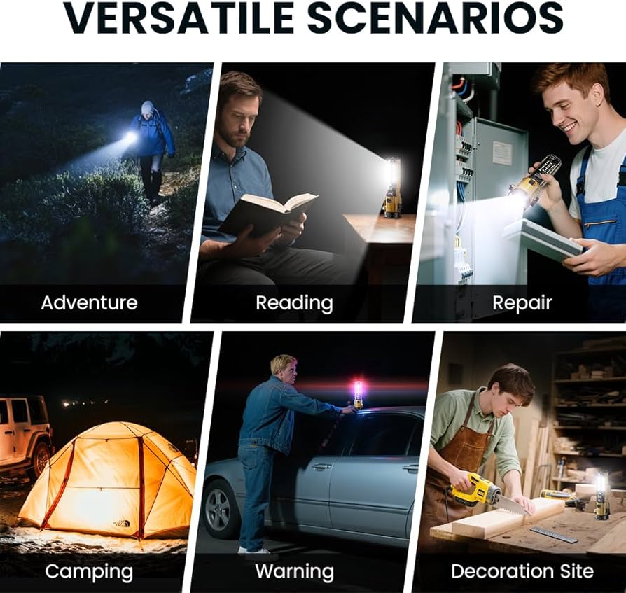 Lampe Torche de Sécurité d'urgence Multifonctions