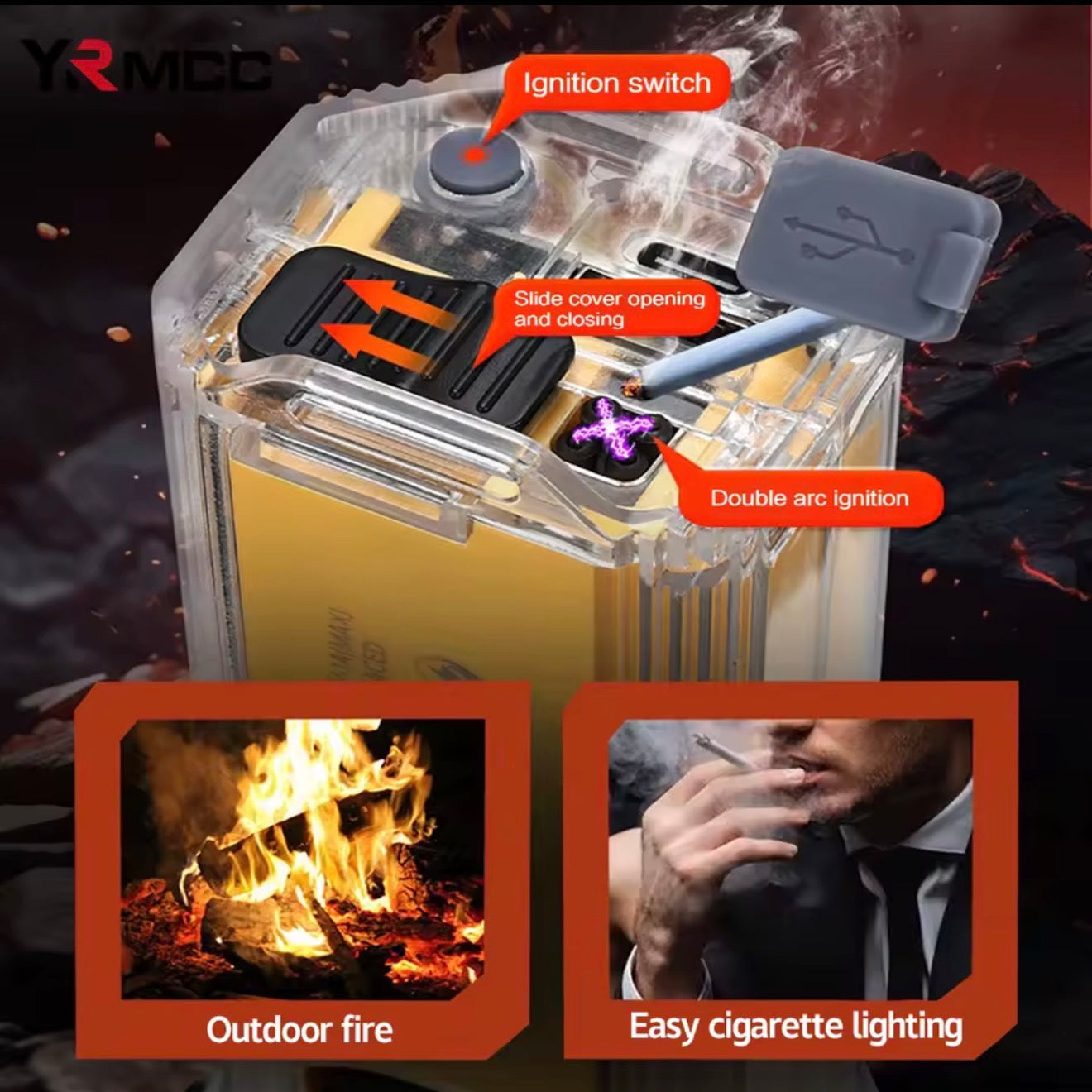 Lampe Torche de Sécurité d'urgence Multifonctions