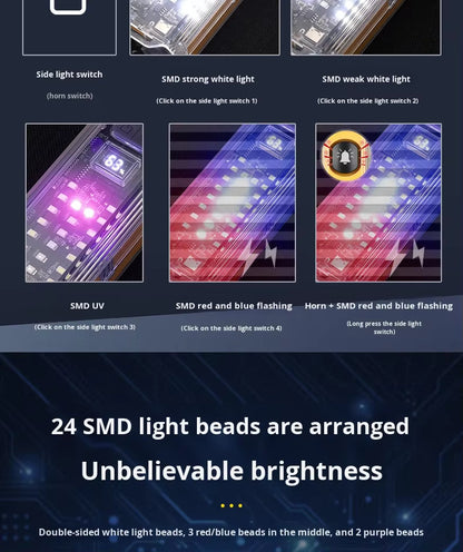 Lampe Torche de Sécurité d'urgence Multifonctions