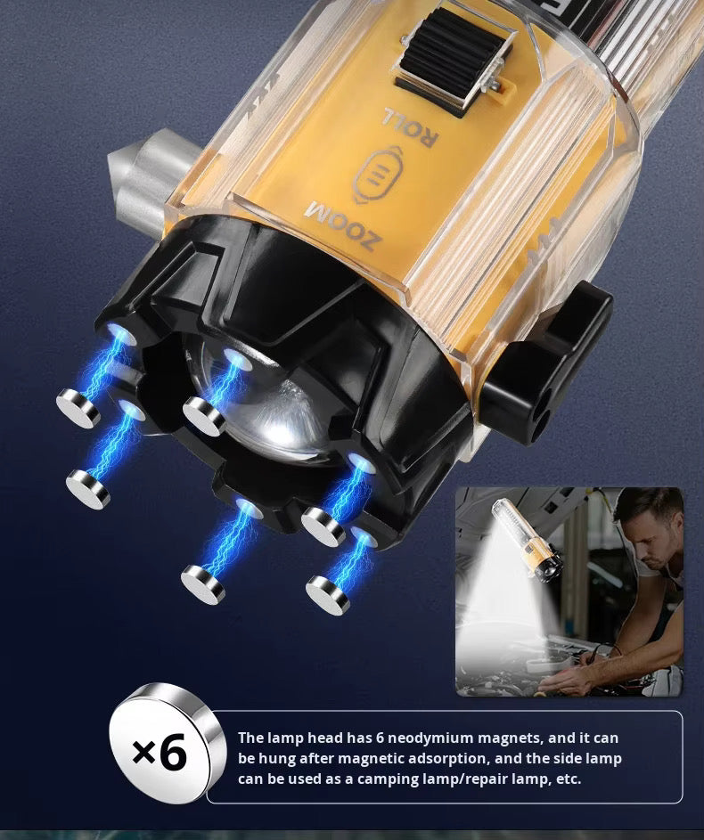 Lampe Torche de Sécurité d'urgence Multifonctions